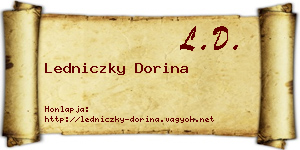 Ledniczky Dorina névjegykártya